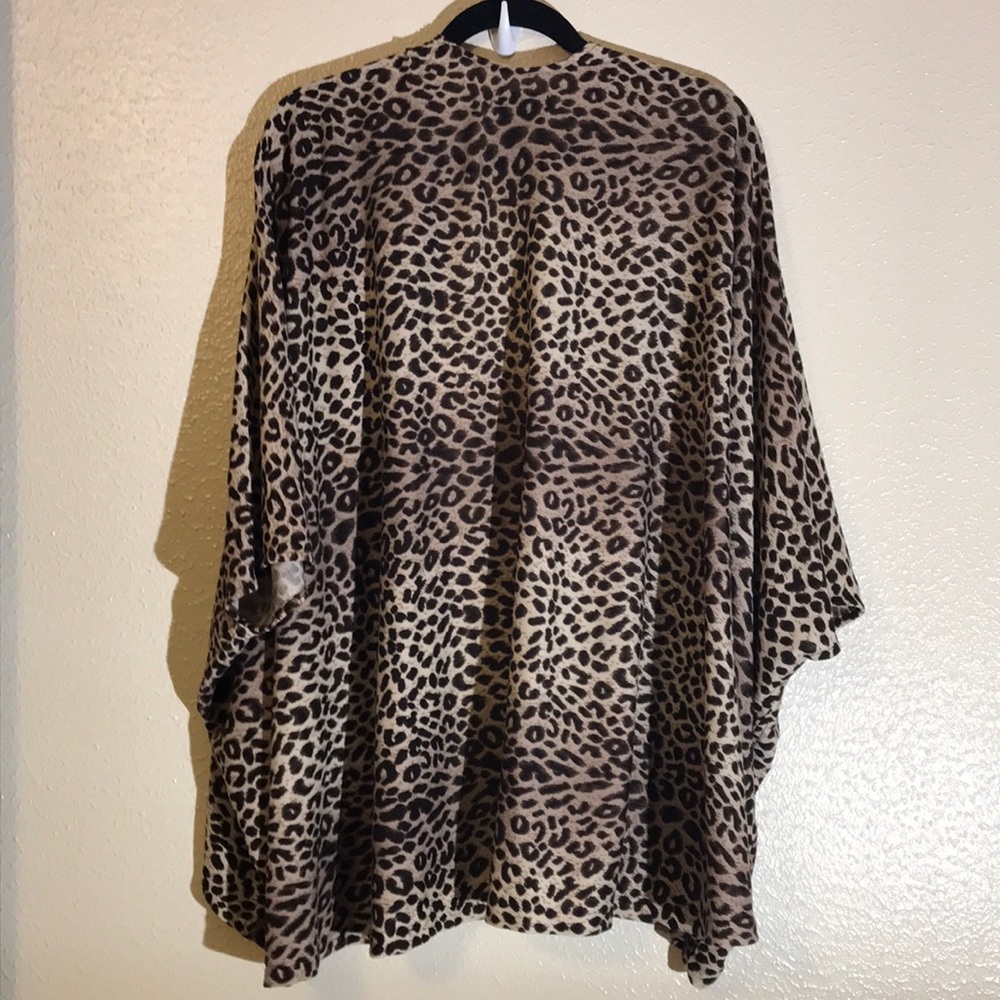 Steve Madden Leopard Print Kimono One Size - image 6